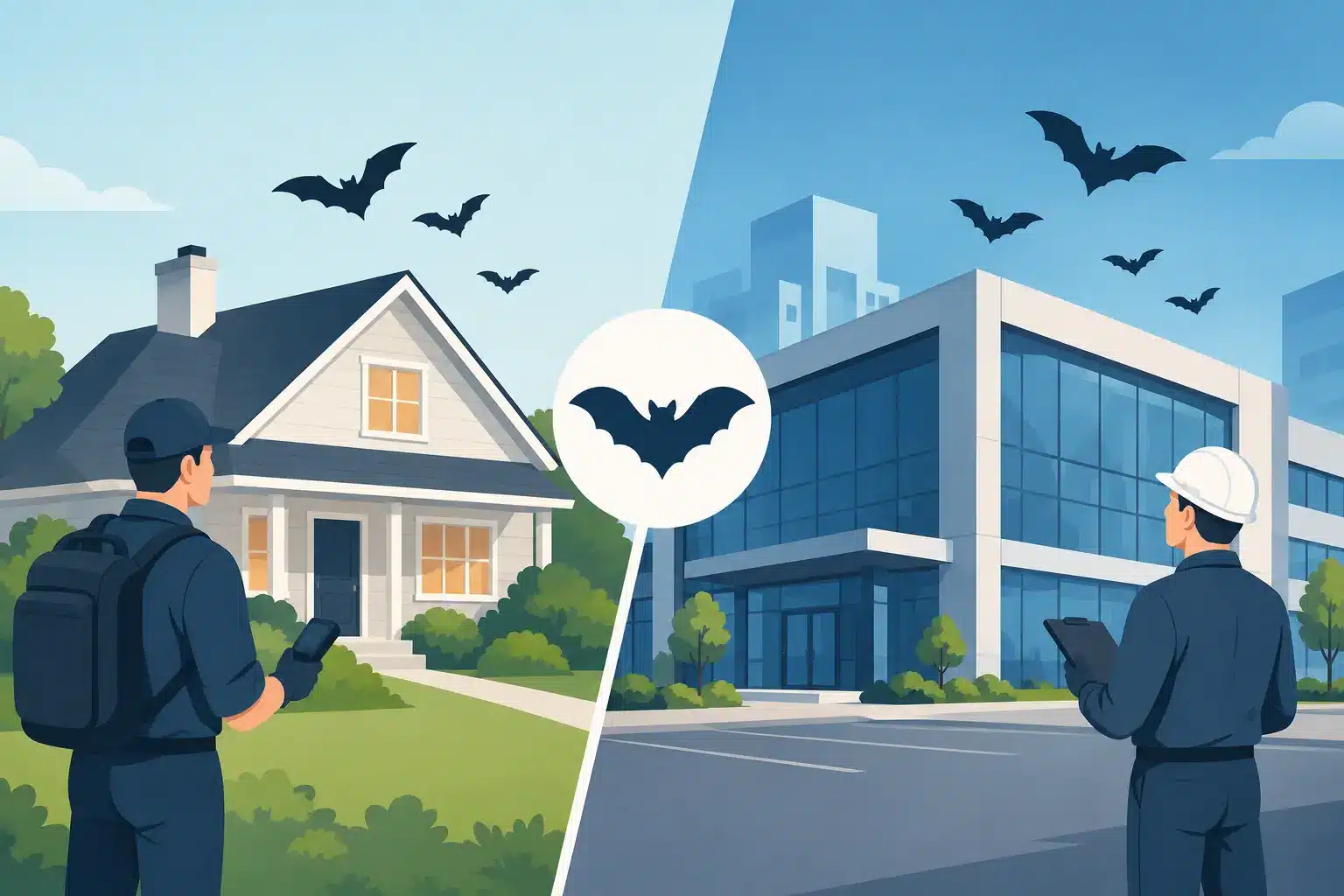 Residential Versus Commercial Bat Services